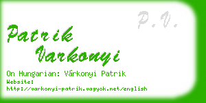 patrik varkonyi business card